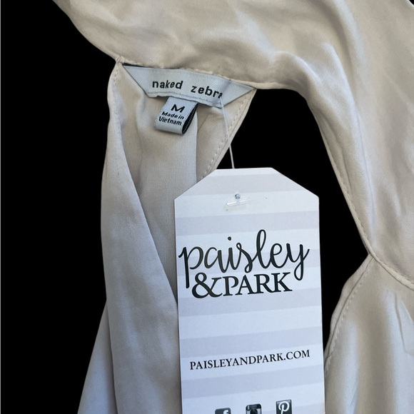 Boutique Cream color sleeveless silk blend dress size medium NWT - Picture 4 of 8